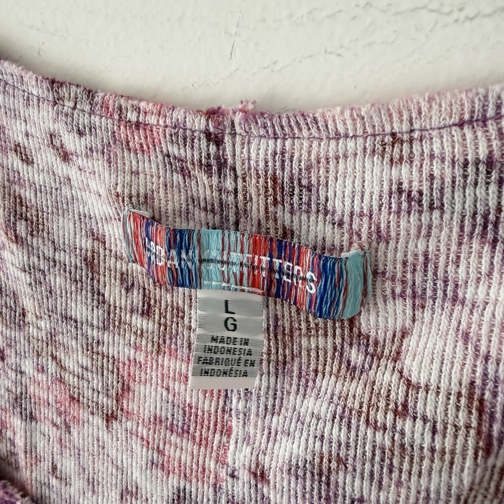 Urban Outfitters Mini Dress L Pink Purple Floral Psychedelic Cotton Fairy Grunge - Picture 4 of 8